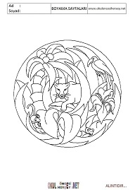 Mandala boyama sayfaları